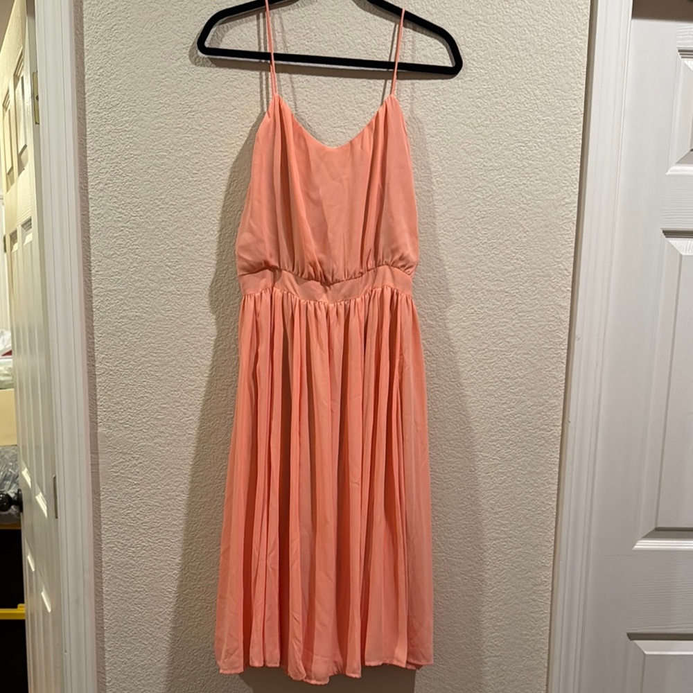 Anthropologie Coral Dress